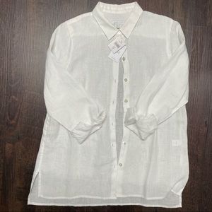 NWT J. Jill Love Linen Essential Shirt, Petite Small